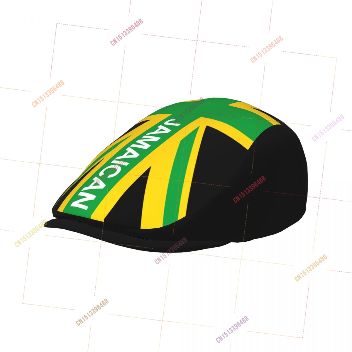 Newsboy Cap Ivy - Czapka typu Newsboy z flagą Jamajki