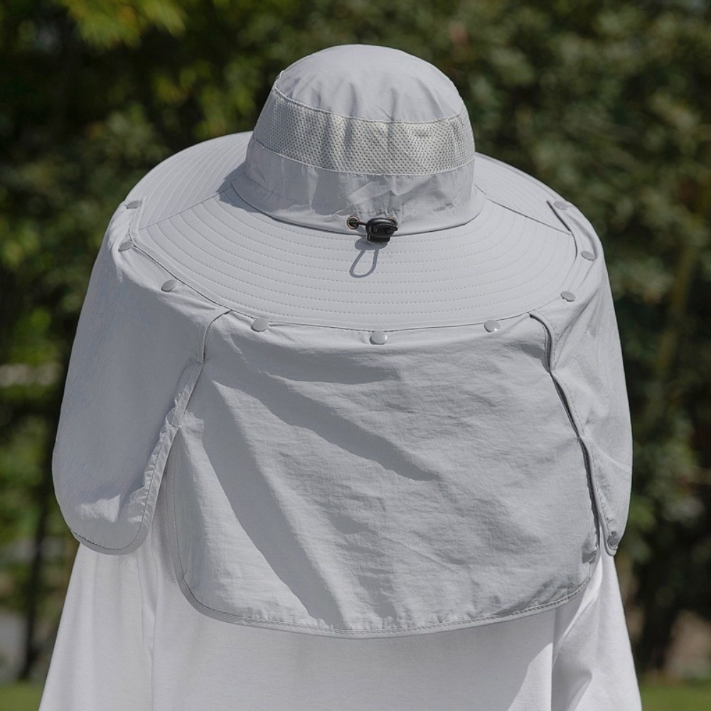Bucket Hat Cotton - Prosty materiałowy kapelusz przeciwsłoneczny męski z