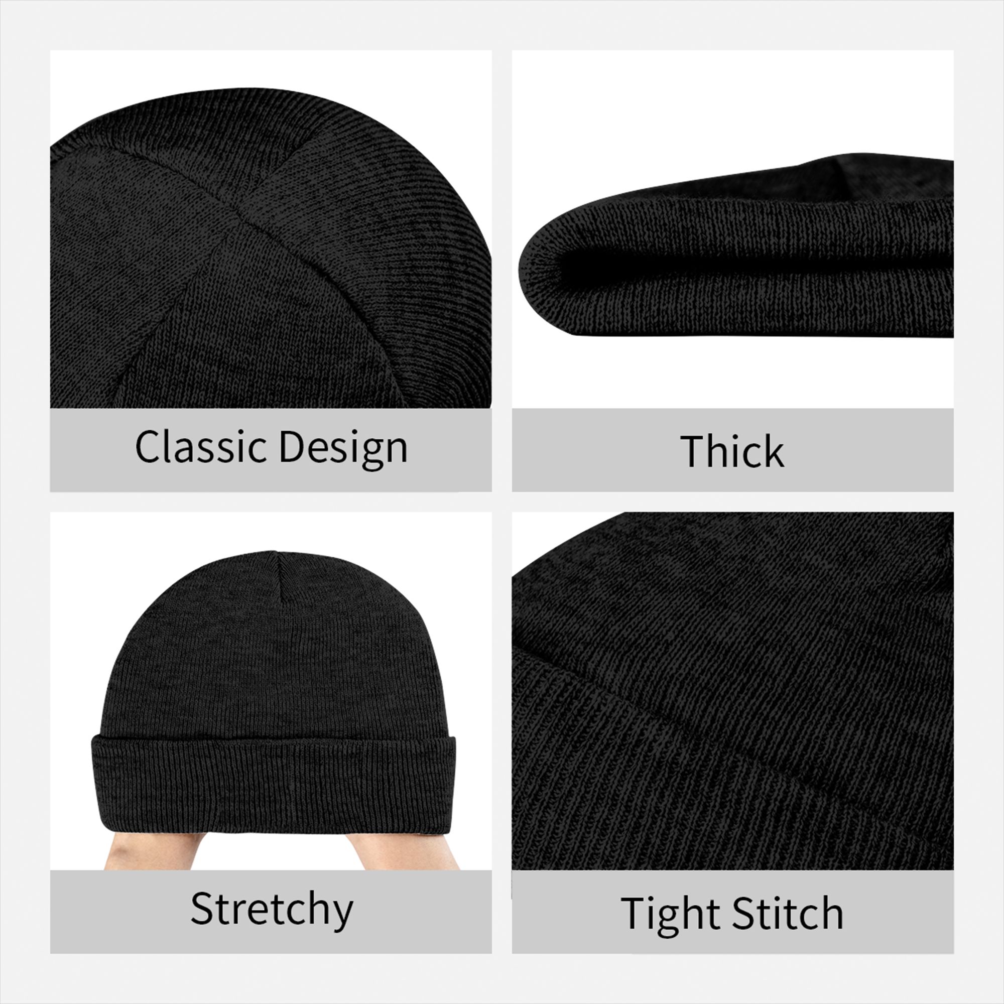 Czapka zimowa z dzianiny typu  – Beanie Cuffed Knit recenzja i cena